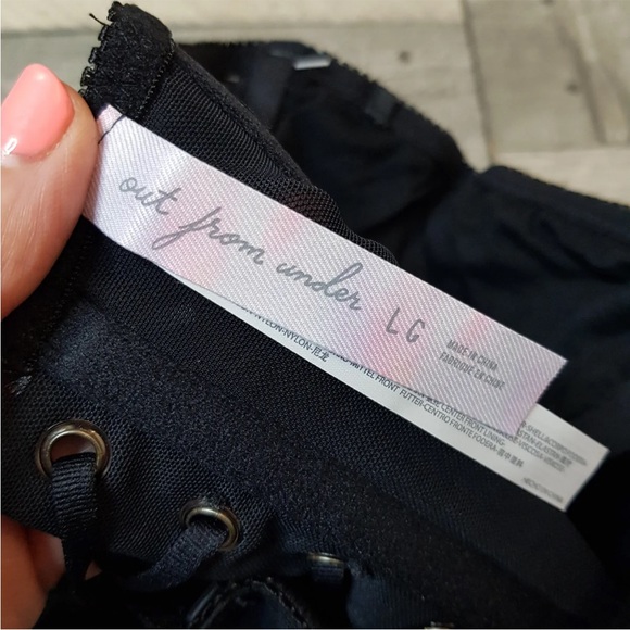 Urban Outfitters Marie Corset Basque Top Large Black Ruched Detachable Straps BN - Picture 11 of 11